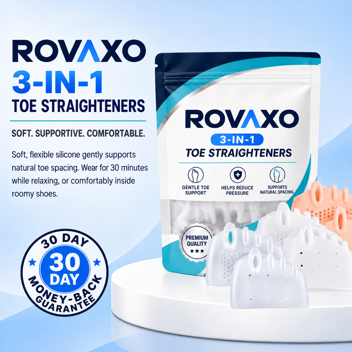 3-in-1 Toe Separator & Straightener Set