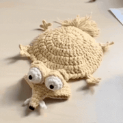 Funny Squirrel Crochet Coaster