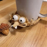 Funny Squirrel Crochet Coaster