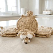 Funny Squirrel Crochet Coaster