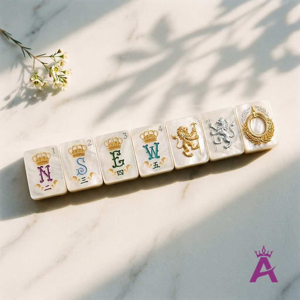 Mother-of-Pearl & Gold Mahjong — 160 Tiles