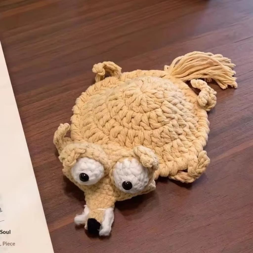 Funny Squirrel Crochet Coaster