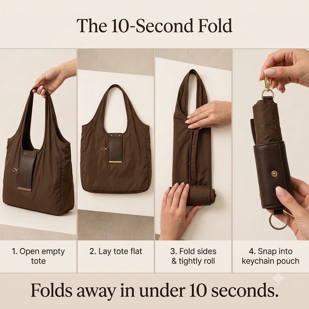 Foldable Keychain Tote